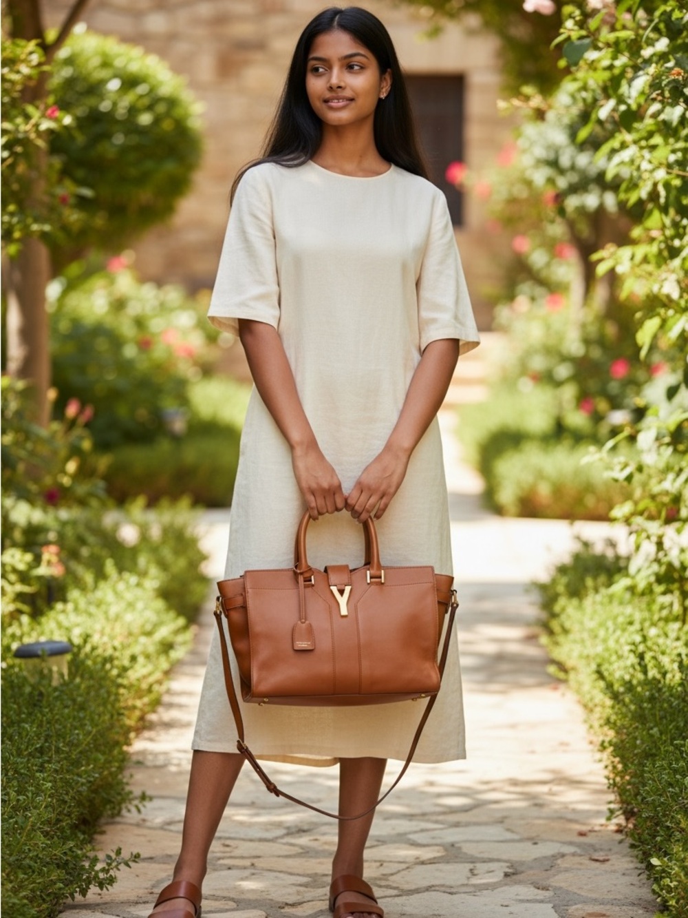 Yves Saint Laurent Saint Cabas Chyc Large Leather Handbag